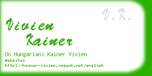 vivien kainer business card